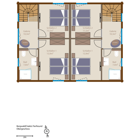 Grundrisse Chalets Tierfreund OG